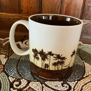 HAWAII STARBUCKS COFFEE CUP SERIES 4” x 3 1/2” 16 oz. BROWN INSIDE. LIKE NEW!!